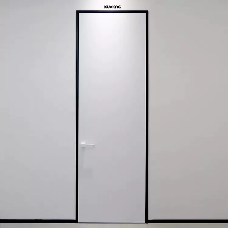 Porta giratória de madeira moderna sem pintura